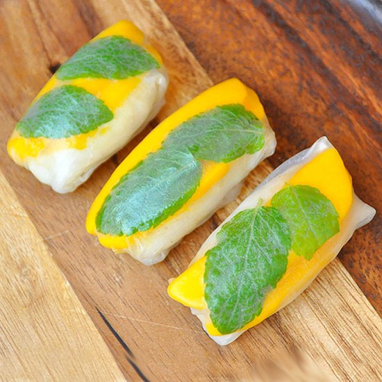 Mango Sticky Rice Spring Roll