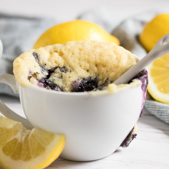 Blueberry Lemon Mug Cake