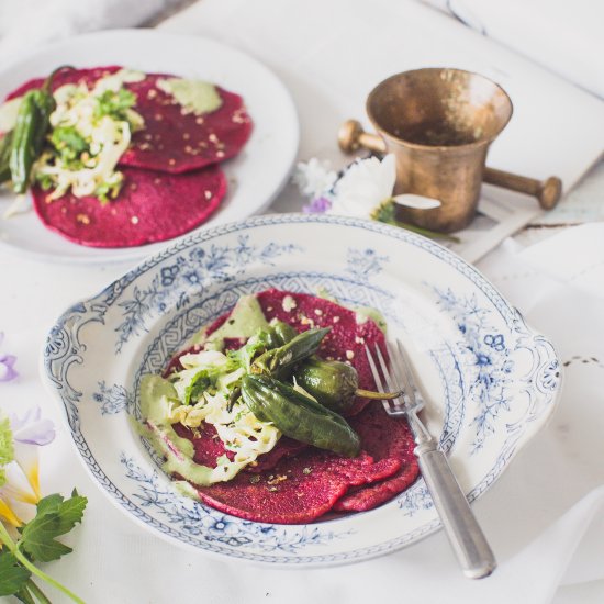 Sunday Beetroot Crepes