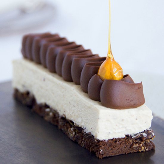 hazelnut mousse crunch bars