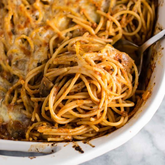 Vegetarian Baked Spaghetti