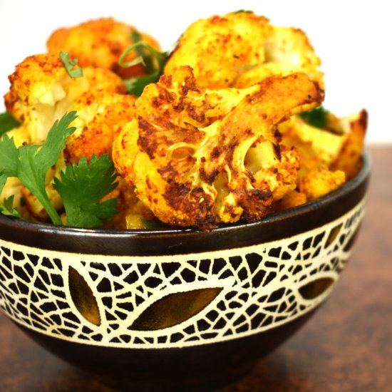 Roasted Curry Cauliflower