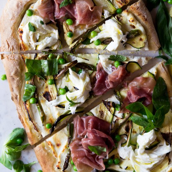 Spring Pizza with zucchini