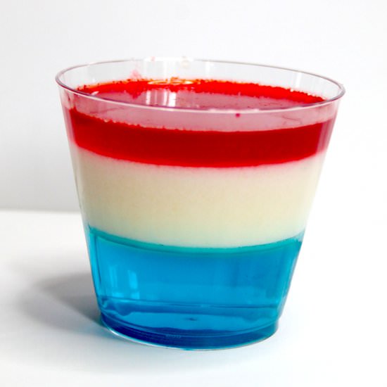 Red White & Blue Layered Jello Cups