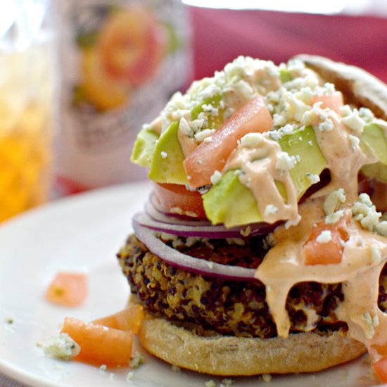 BLUE CHEESE & AVOCADO QUINOA BURGER