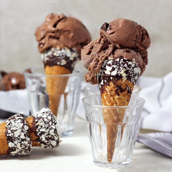 Chocolate Protein NoChurn Ice Cream