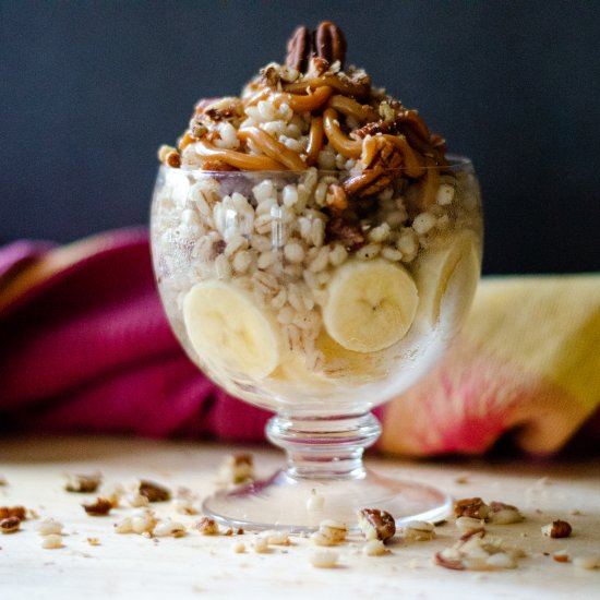 Banana Praline Barley Bowl