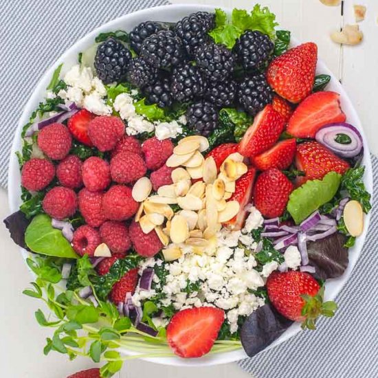 Triple Berry Mixed Green Salad