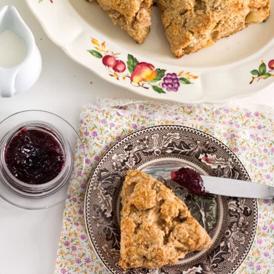 PEAR AND RICOTTA SPELT SCONES