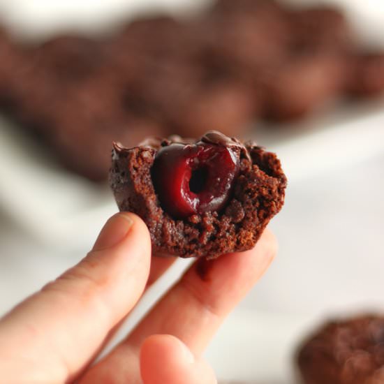 Gluten Free Two Bite Cherry Brownie