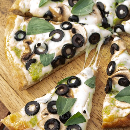 Spring Fava Bean Pesto Pizza