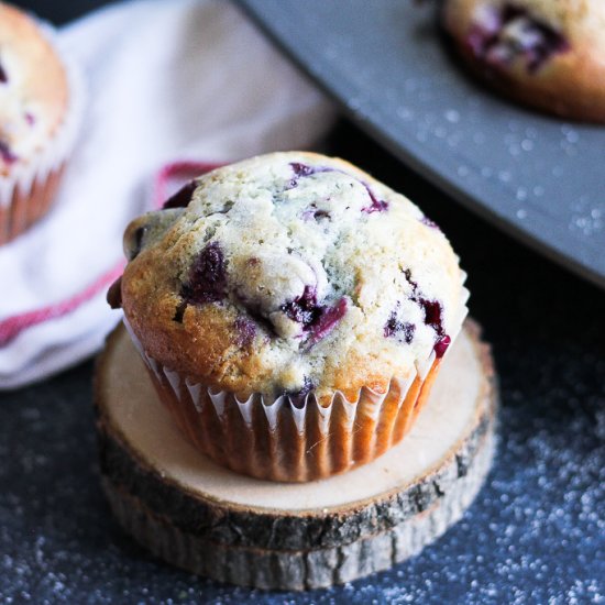 Butter blueberry muffins