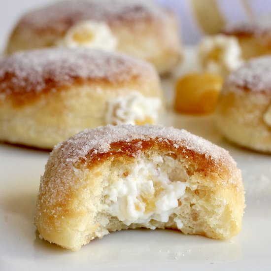 Cream Filled Baked Donuts