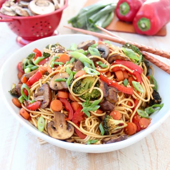 General Tso’s Lo Mein Stir Fry