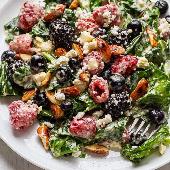 Mixed Berries Spinach Salad