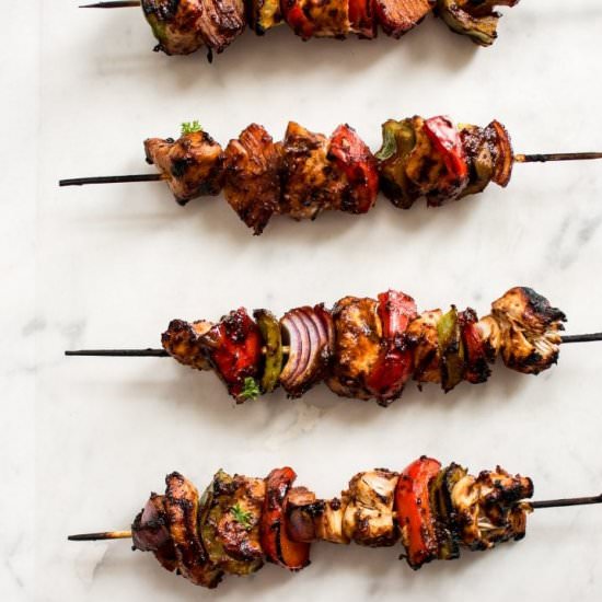 Easy Grilled Chicken Kabobs