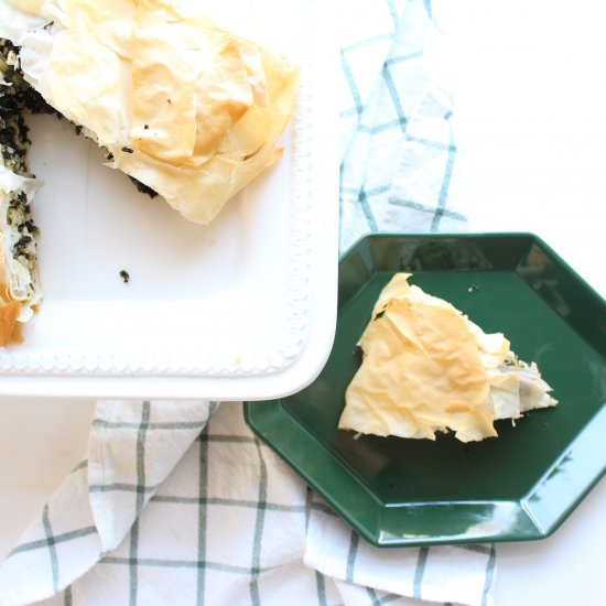 Turkey and kale spanakopita