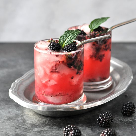 Black Pepper Blackberry Vodka Drink