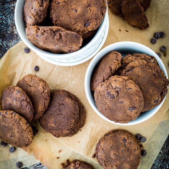 Pumpkin Double Chocolate Cookies