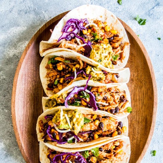 Southwestern Crockpot Chicken Tacos