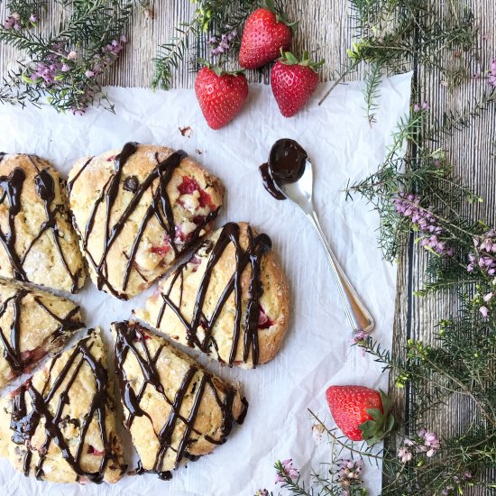 Strawberry Chocolate Scones