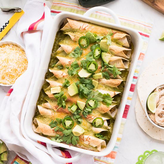 Sour Cream Chicken Enchiladas