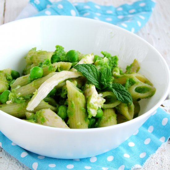 pasta with pea pesto