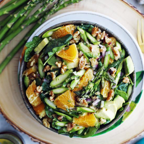 Asparagus Orange Spinach Salad