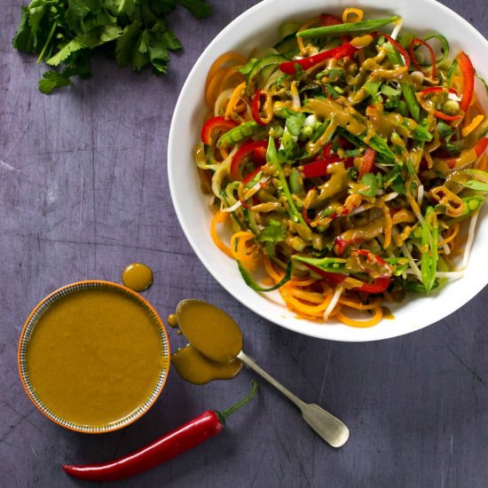 Spicy Thai Salad with Peanut Sauce