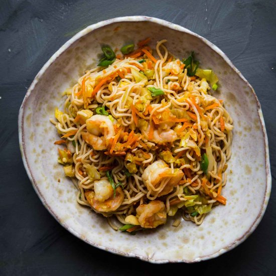 Stir-fried Shrimp Shirataki Noodles