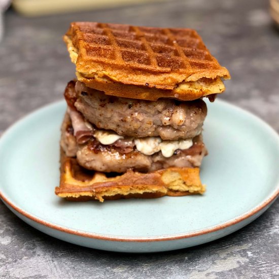 Nate’s Breakfast Waffle Burger