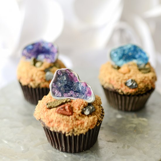 Edible Geode Cupcake Topper