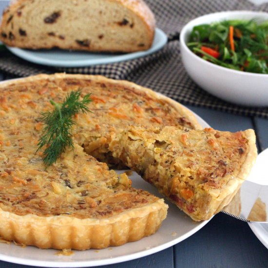 CARAMELIZED CREAMY LEEK TART