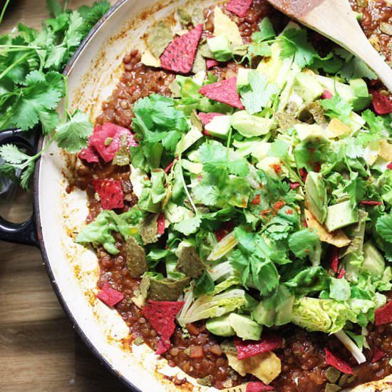 VEGAN MEXICAN RED LENTIL CHILLI