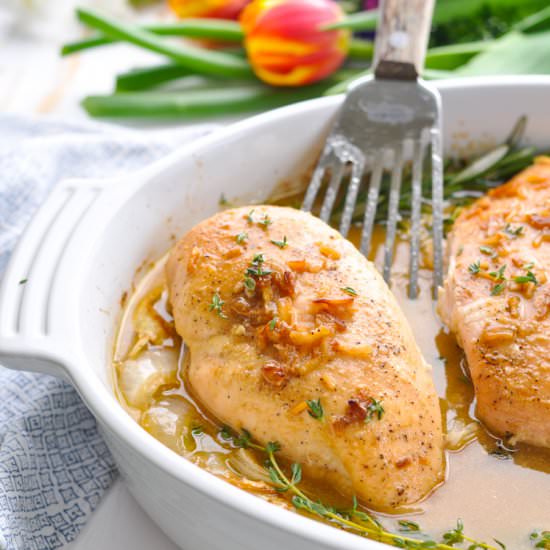 Dump-and-Bake French Onion Chicken