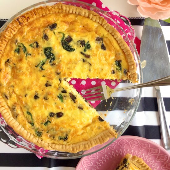 Roasted Garlic Mushroom Quiche