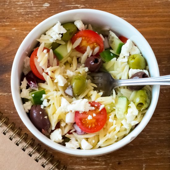 Greek orzo salad