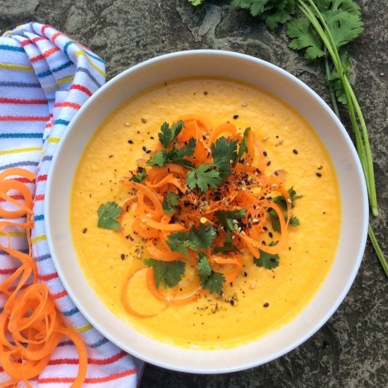 Raw Miso Carrot Soup