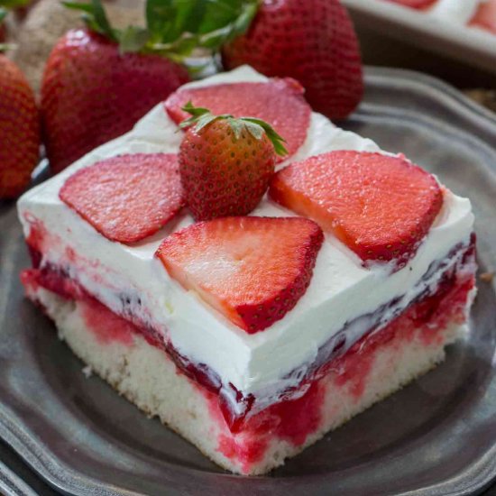 Best Strawberry Poke Cake