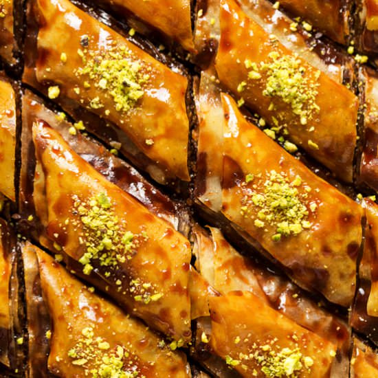 Vegan date baklava