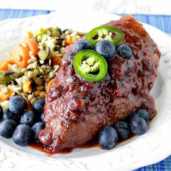 Blueberry Chili Chicken Skillet