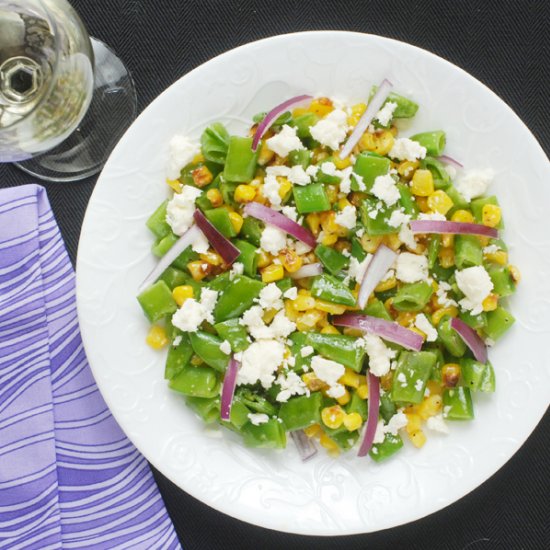 Snap Pea and Roasted Corn Salad