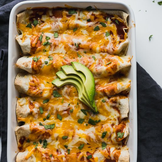 Beef and Bean Enchiladas