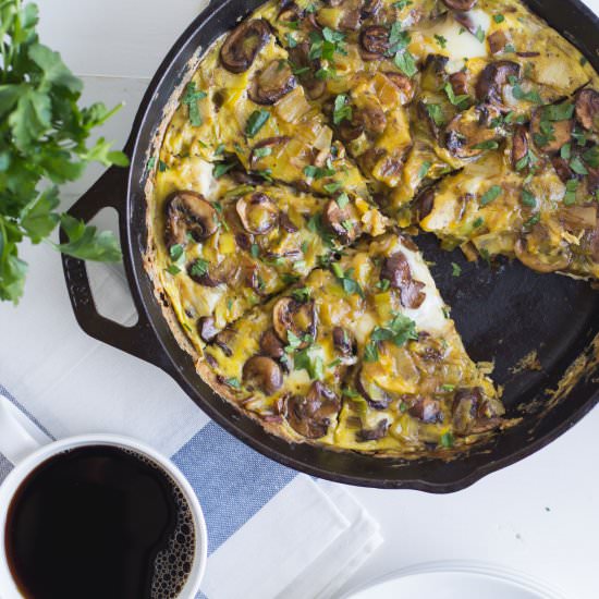 Mushroom + Leek Frittata