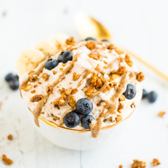 Peanut Butter Yogurt Fluff Bowl