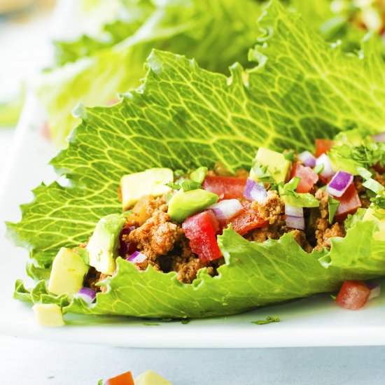 Ground Turkey Taco Lettuce Wraps