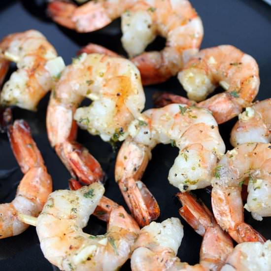 Garlic Butter Grilled Shrimp