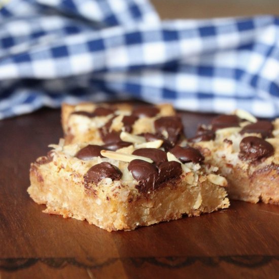 Almond Joy Blonde Brownies