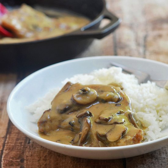 Smothered Pork Chops with Mushroom