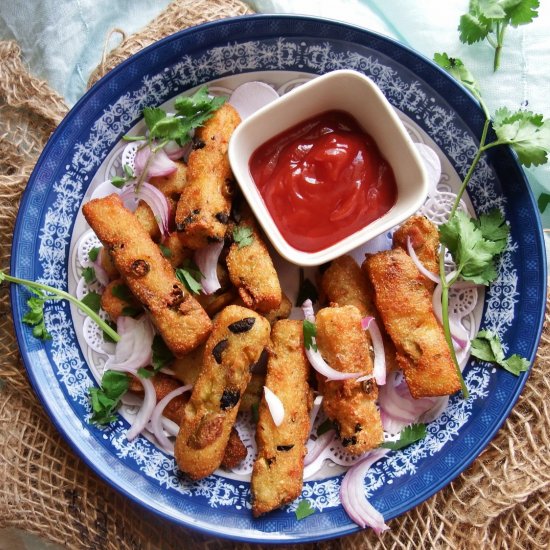 Garlic Herb Potato-Semolina Fingers